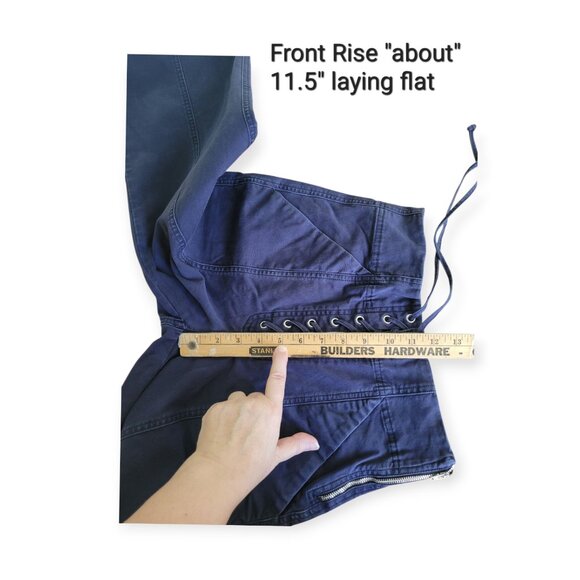 ALC Women's Kyle Lace Up Navy Wide Leg Ankle Pants size 4 - Picture 8 of 13